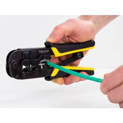 Delock 90505 90505 Multifunktionszange Modularstecker (Westernstecker) Inkl. Abisolierwerkzeug RJ45-5