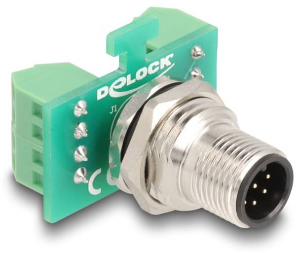 Delock Seriell Adapter [1x M12-Stecker - 1x Buchse]  Grün