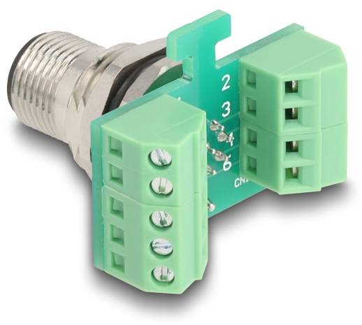 Delock Seriell Adapter [1x M12-Stecker - 1x Buchse] Grün-2