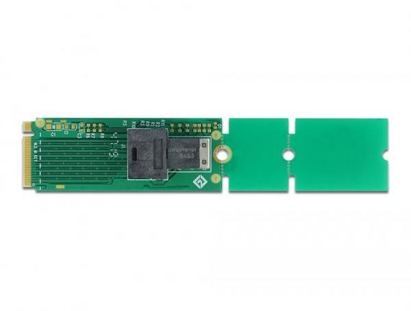 Delock Seriell Adapter [1x M.2 Key M-Stecker - 1x Mini-SAS-Buchse (SFF-8643)]  Grün