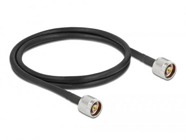 Delock WLAN-Antennen Anschlusskabel [1x N-Stecker - 1x N-Stecker] 1 m Schwarz
