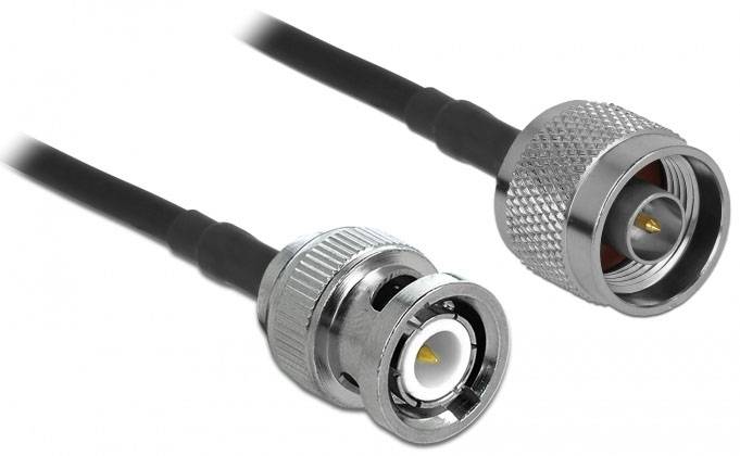 Delock WLAN-Antennen Anschlusskabel [1x BNC-Stecker - 1x N-Stecker] 10 m Schwarz, Grau-2
