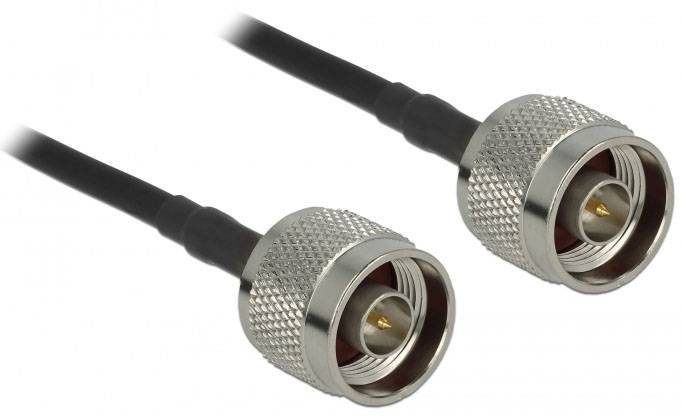 Delock WLAN-Antennen Anschlusskabel [1x N-Stecker - 1x N-Stecker] 10 m Schwarz, Grau-2