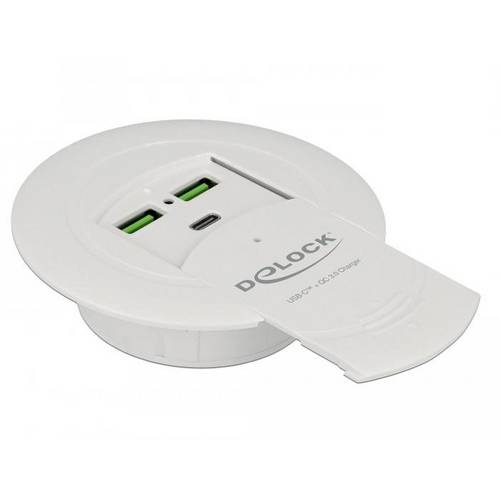 Thumbnail - Delock 64065 USB Ladegerät 87 W USB-C® Buchse (Power Delivery), USB-A USB PD Weiß Innenbereich USB Power Delivery (USB-P...