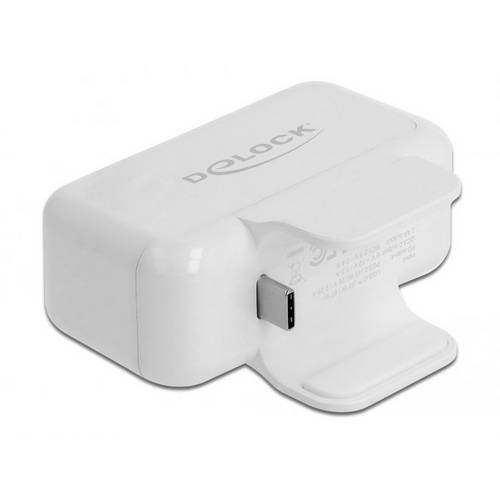 Delock 64079 USB Ladegerät USB-C® Buchse (Power Delivery), USB-A USB PD Weiß Steckdose USB Power Delivery (USB-PD), Über...