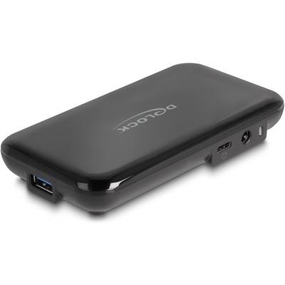Delock 64209 USB-Hub 4+3 Port USB-A, USB-C® USB 3.2 Gen2 10 GBit/s mit USB-C® Stecker Schwarz 64209-0