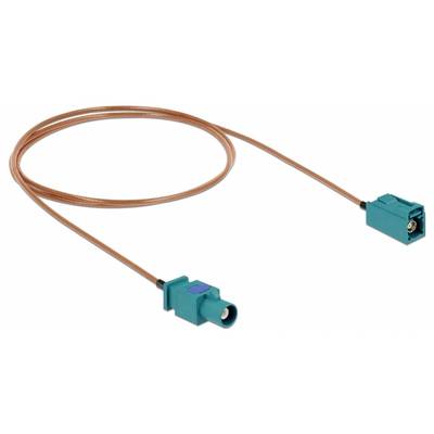 'Fakra-Stecker auf Fakra-Buchse Kabel, braun, Länge 1 Meter. Verwendet für Fahrzeugnavigation und Kommunikationssysteme.'