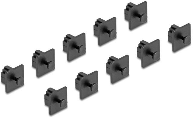 Thumbnail - Delock 64246 Staubschutz für RJ10 Buchse mit Griff 10 Stück schwarz 64246 Schwarz 1 St.