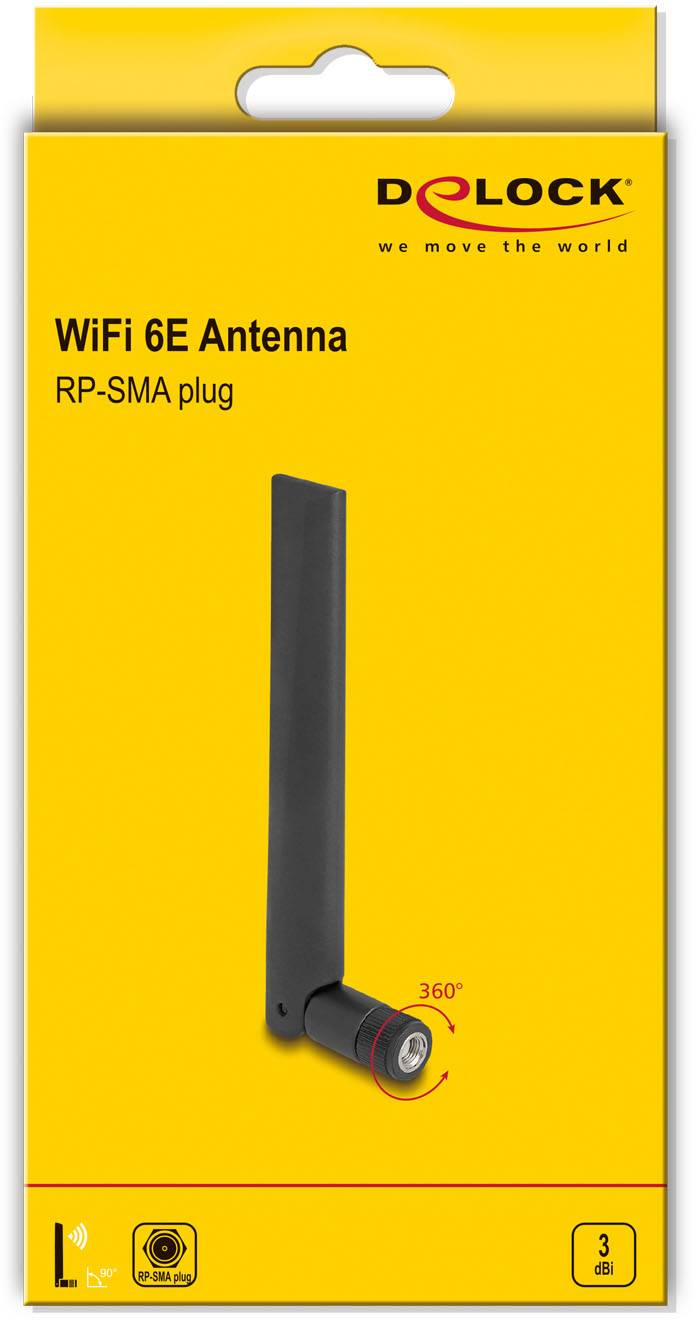 Delock 89078 89078 WLAN Antenne 3 dBi 2.4 GHz, 6 GHz-2