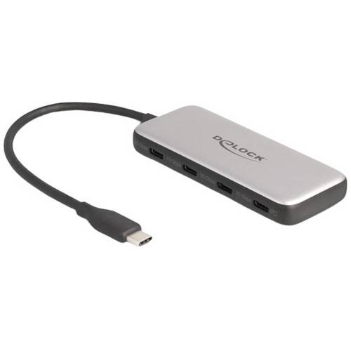 Thumbnail - Delock 64261 USB-C® (USB 3.2 Gen 2) Multiport Hub Schwarz, Grau