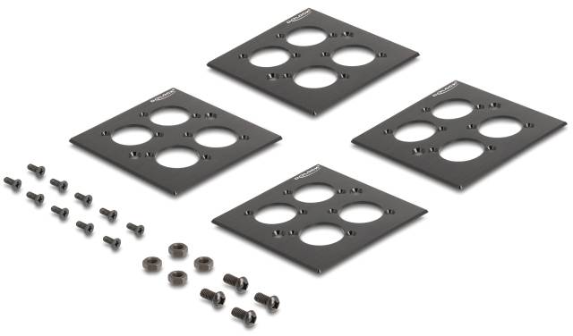 Delock 88195 Patch-Panel 2 HE Schwarz-4