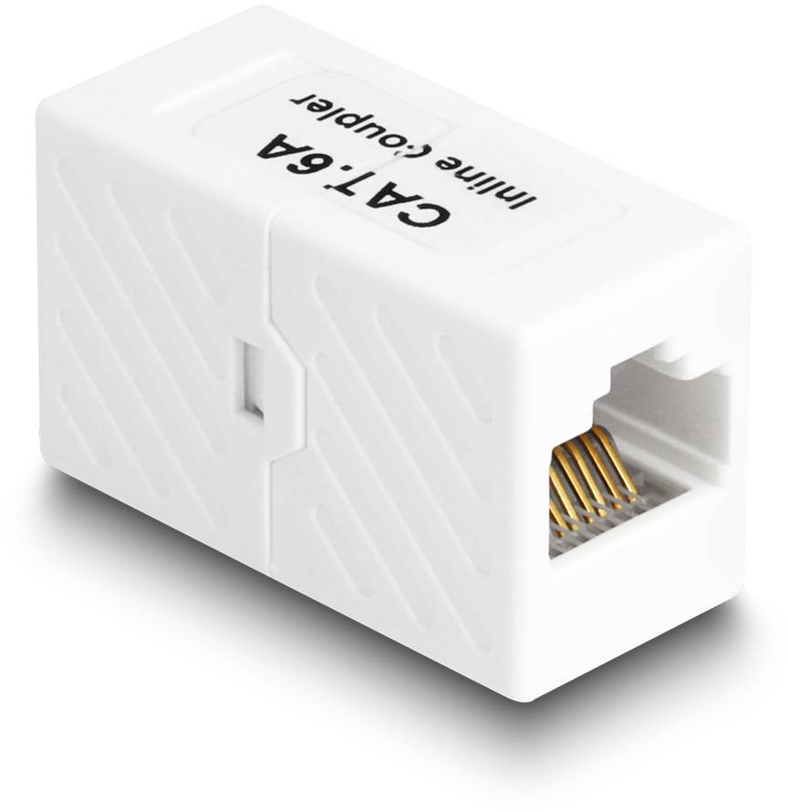Delock RJ45 Netzwerk Adapter Kabel [1x RJ45-Buchse - 1x RJ45-Buchse] Weiß-2