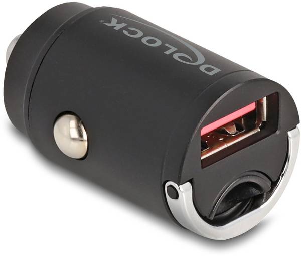Delock 64277 USB Ladegerät 18 W 1x USB-A  Schwarz KFZ, LKW Schnellladegerät