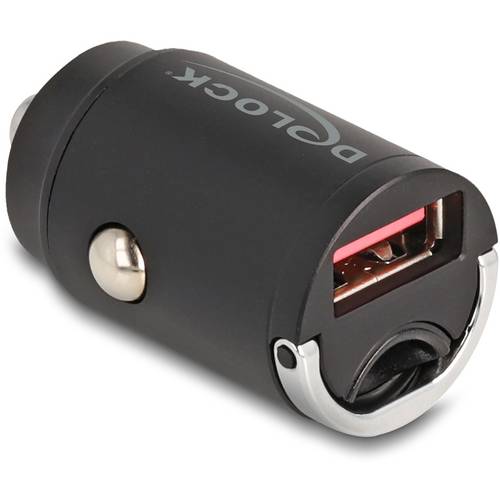 Delock 64277 USB Ladegerät 18 W 1x USB-A Schwarz KFZ, LKW Schnellladegerät