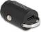 Schwarzes USB-Autoladegerät mit silbernem Knopf und Aufdruck 'Delock'.