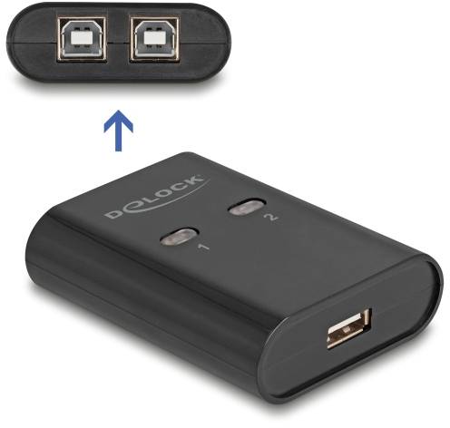 Delock 11503 USB 2.0-Umschalter Schwarz-2