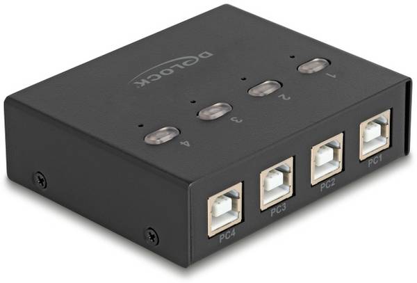 Delock 11507 USB 2.0-Umschalter Schwarz