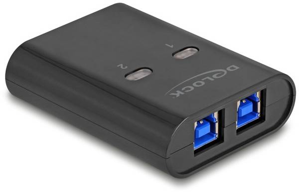 Delock 11508  USB 3.2 Gen 1-Umschalter (USB 3.0) Schwarz