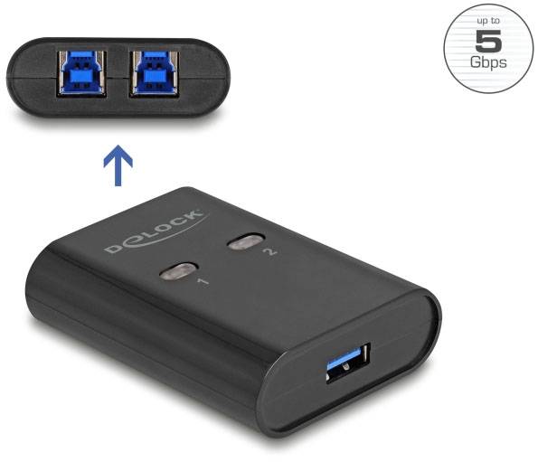 Delock 11508 USB 3.2 Gen 1-Umschalter (USB 3.0) Schwarz-2
