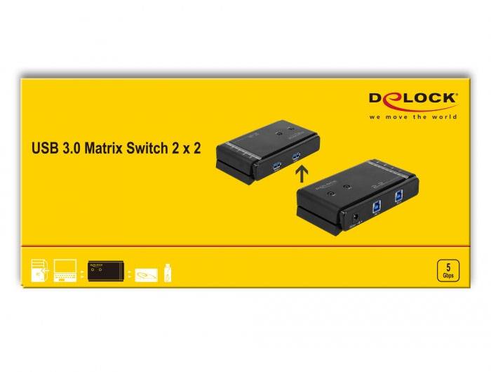 Delock 87736 USB 3.2 Gen 1-Umschalter (USB 3.0) Mehrfarbig-4