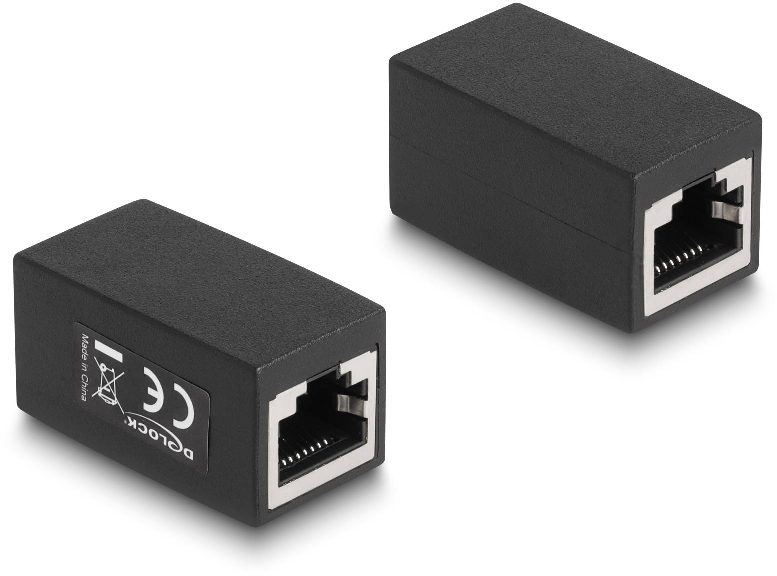 Delock RJ45 Netzwerk Adapter Kabel [1x RJ45-Buchse - 1x RJ45-Buchse] Schwarz-3