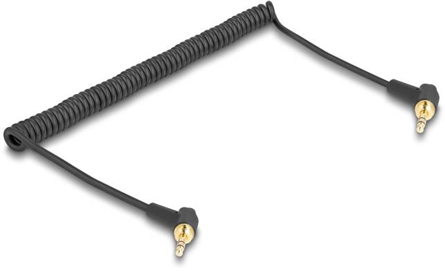 Delock 85777 Klinke Audio Anschlusskabel [1x Klinkenstecker 3.5 mm - 1x Klinkenstecker 3.5 mm] 0.75 m Schwarz-1