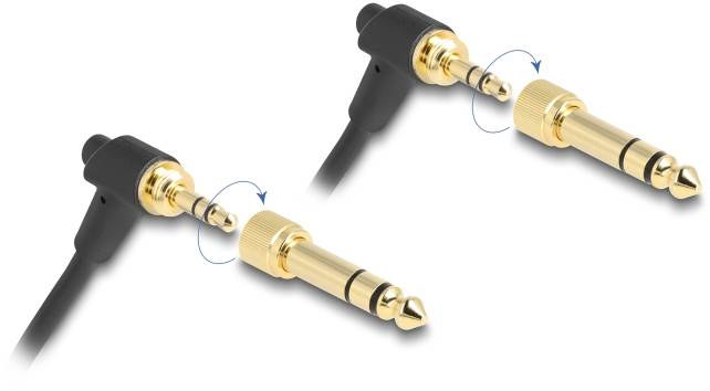 Delock 85777 Klinke Audio Anschlusskabel [1x Klinkenstecker 3.5 mm - 1x Klinkenstecker 3.5 mm] 0.75 m Schwarz-2