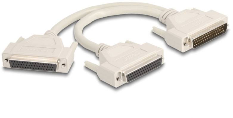 Delock 67170 VGA Adapter [1x D-SUB-Stecker 50pol. - 2x D-SUB-Buchse 50pol.] Beige 0.30 m