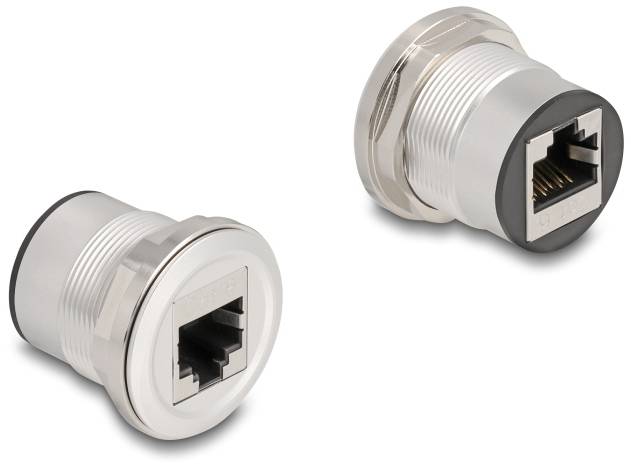 Delock 88190 RJ45 Einbaubuchse Kupplung Cat.6 STP Aluminium 88190 Schwarz, Silber 1 St.-1