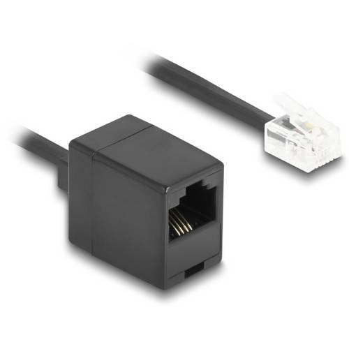 Thumbnail - Delock Telefon (analog) Anschlusskabel 1 m Schwarz