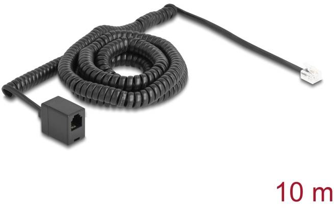 Delock Telefon (analog) Anschlusskabel 10 m Schwarz-2