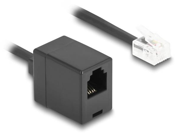 Delock Telefon (analog) Anschlusskabel 3 m Schwarz