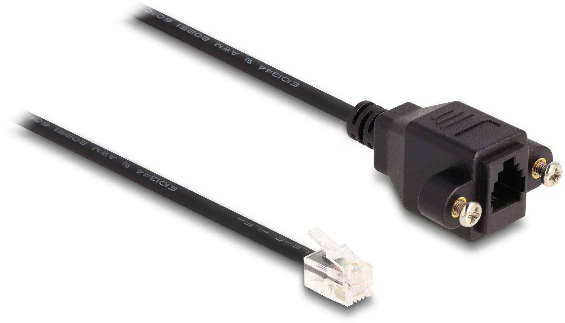 Delock Telefon (analog) Anschlusskabel 0.3 m Schwarz