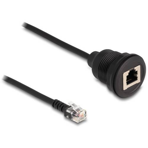 Delock Telefon (analog) Anschlusskabel 30 cm Schwarz