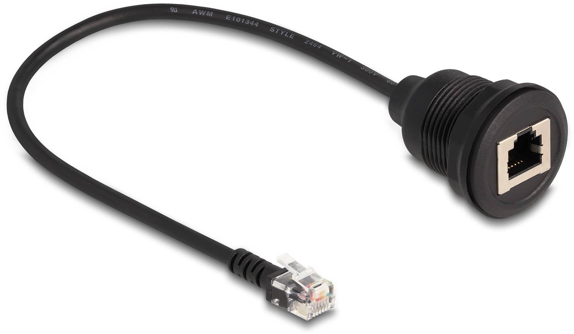 Delock Telefon (analog) Anschlusskabel 30 cm Schwarz-2