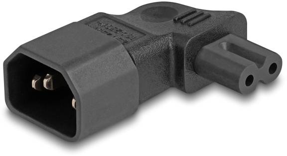 Delock 80473 Netz-Adapter 3-Pin platt - Kleingeräte-Buchse C7 Schwarz 1 St. Bag-0
