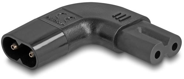 Thumbnail - Delock 80475 Netz-Adapter Kleingeräte-Buchse C7 - Kleingeräte-Stecker C8 Schwarz 1 St. Bag