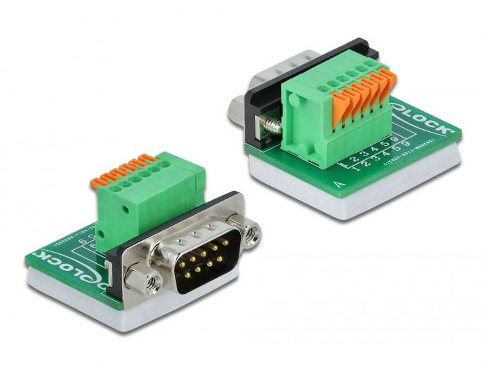 Delock 66554 VGA Adapter [1x D-SUB-Stecker 9pol. - 1x Buchse] Grün