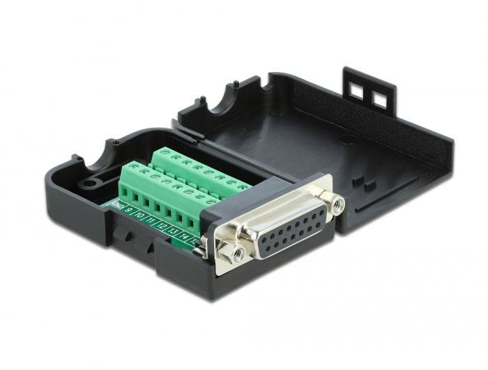 Delock 66569 VGA Adapter [1x D-SUB-Buchse 15pol. - 1x Buchse] Schwarz