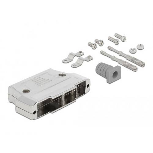 Delock 66628 66628 D-SUB Gehäuse Metall Silber 1 St. Bag