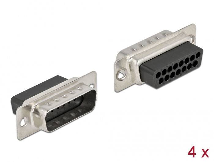 Delock 66709 D-SUB Steckverbinder - 4 St. Bag-0