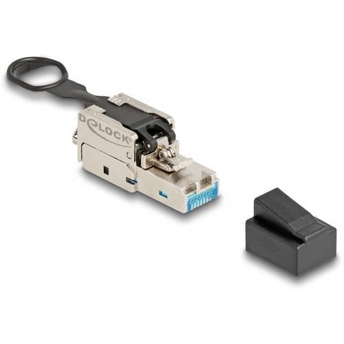 Thumbnail - Delock 87892 RJ45 Stecker feldkonfektionierbar Cat.6A mit Push und Pull Lasche werkzeugfrei 87892 Silber 1 St.