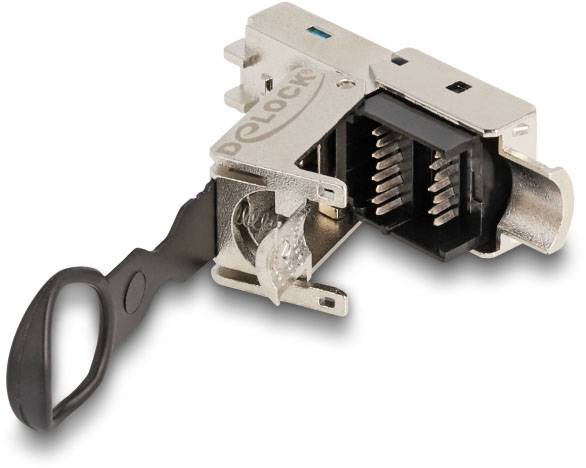 Delock 87892 RJ45 Stecker feldkonfektionierbar Cat.6A mit Push und Pull Lasche werkzeugfrei 87892 RJ45 Stecker Polzahl S-2