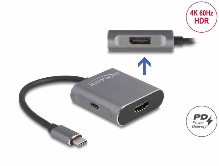 Delock 87867 USB-C® (USB 3.2 Gen 2) Multiport Hub Grau