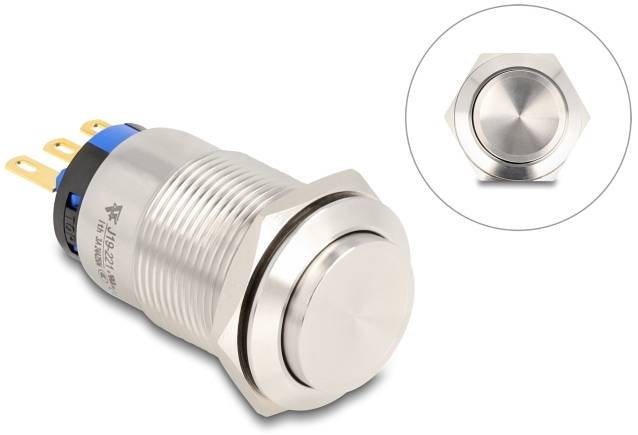 Thumbnail - Delock 20985 20985 Drucktaster 3 A 1 x Ein/(Aus)/(Ein) tastend (B x T) 43 mm x 25 mm IP65 1 St. Bag