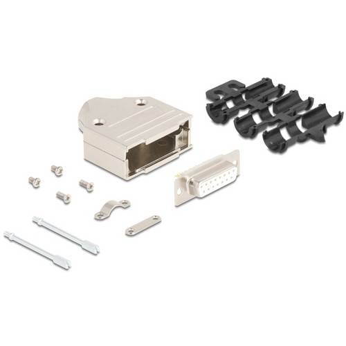 Delock 67133 67133 D-SUB Gehäuse Metall Silber 1 St. Bag