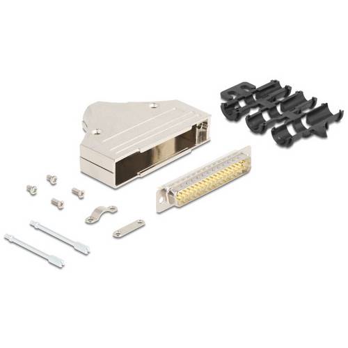 Delock 67136 67136 D-SUB Gehäuse Metall Silber 1 St. Bag