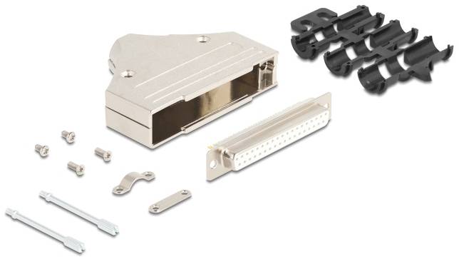 Delock 67137 67137 D-SUB Gehäuse Metall Silber 1 St. Bag