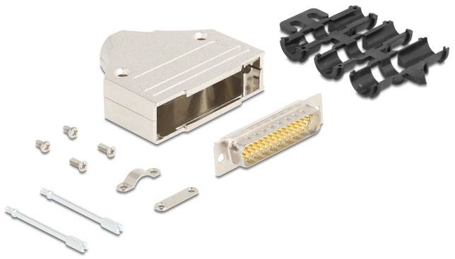 Delock 67138 67138 D-SUB Gehäuse Metall Silber 1 St. Bag