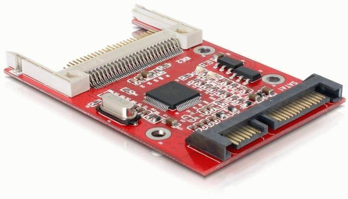 Delock Seriell Adapter [1x CompactFlash - 1x SATA] Rot